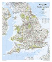   Anglia és Wales falitérkép 76*91 cm - térképtűvel szúrható, keretezett