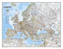 Európa falitérkép 117*89 cm - laminált (+ választható léc)