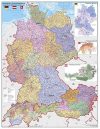 Németország-Ausztria-Svájc irányítószámos falitérképe 97*122 cm - fóliás Németország-Ausztria-Svájc irányítószámos falitérképe 97*122 cm - fóliás