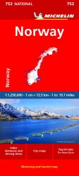 Norvégia közúti és turisztikai térkép - Michelin 752