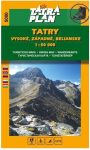Tátra - Magas-, Nyugati-, Bélai-Tátra térkép - Tatra - Vysoké, Západné, Belianske turistatérkép - TM 5000