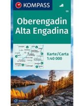 Oberengadin - Alta Engadina turistatérkép - KOMPASS 99