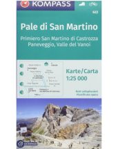   Pale di San Martino-Fiera di Primiero turistatérkép - KOMPASS 622