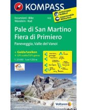   Pale di San Martino - Fiera di Primiero turistatérkép - KOMPASS 622