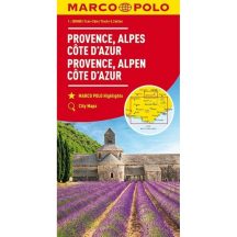 Provance, Cote d Azur, Rhone-Alpok térkép - Marco Polo