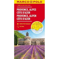Provance, Cote d Azur, Rhone-Alpok térkép - Marco Polo