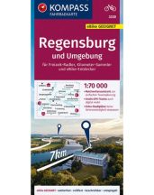   Regensburg és környéke kerékpáros térkép - KOMPASS 3330