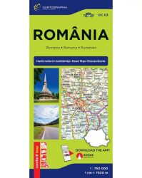 Románia Comfort térkép (laminált) 2025