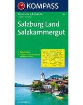   Salzburg és környéke, Salzkammergut panoráma- és autótérkép - KOMPASS 334