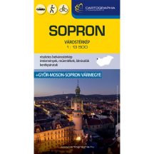   Sopron várostérkép (+Győr-Moson-Sopron vármegye térképe) kemény borítós