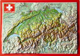 Svájc 3D dombornyomott képeslap Svájc 3D dombornyomott képeslap