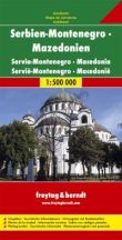   Szerbia, Montenegró, Koszovó és Észak-Macedónia autótérképe