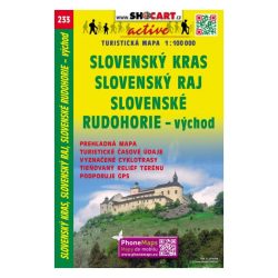 SHOcart 233 Slovensky Kras / Slovensky Raj - Szlovák Karszt / Szlovák Paradicsom kerékpáros térkép