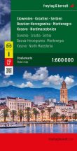   Szlovénia, Horvátország, Szerbia, BH, Montenegró, Koszovó, Észak-Macedónia térkép
