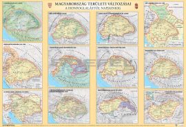 Magyarország területi változásai / A magyar történelem áttekintése 65*45 cm - asztali fóliázott könyöklő