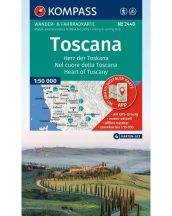   Toszkána, Herz der Toskana 4 részes turistatérkép szett / Kompass 2440
