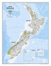   Új-Zéland falitérkép 60*77 cm - laminált (+ választható léc)