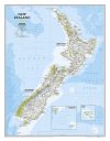 Új-Zéland falitérkép 60*77 cm - térképtűvel szúrható, keretezett