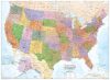 USA politikai falitérkép 140*102 cm - íves papír USA politikai falitérkép 140*102 cm - íves papír