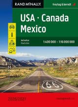 USA, Kanada, Mexikó autóatlasz 2025 - Freytag