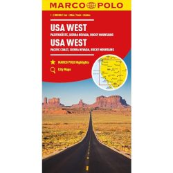 USA - West / Nyugat- autóstérkép Marco Polo