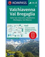 Valchiavenna - Val Bregaglia turistatérkép - KOMPASS 92