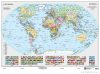 A Föld országai falitérkép 160*120 cm - fóliás, alul-felül faléces (iskolai változat)