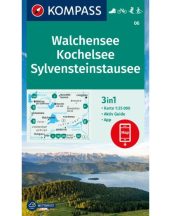   Walchensee, Kochelsee, SylvensteinStausee turistatérkép KOMPASS  06