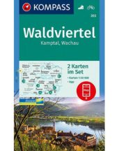   Waldviertel, Kamptal, Wachau, 2 részes térképszett - KOMPASS 203