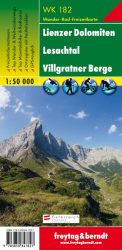 WK 182 Lienzer Dolomiten - Lesachtal - Villgratner Berge turistatérkép - Lienzer Dolomitok