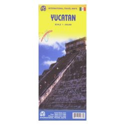 Yucatan - Mérida, Cancún - autóstérkép
