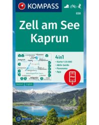 Zell am See / Kaprun + Aktiv Guide: 4in1 Turistatérkép - KOMPASS 030