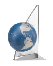 Földgömb - kék/ezüst, Vela, 22 cm átmérőjű