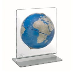 Földgömb - kék/ezüst, Aria, 22 cm átmérőjű