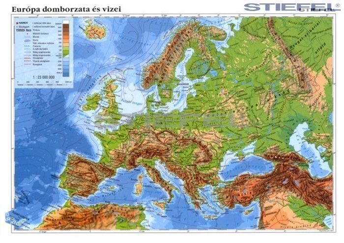 domborzati térkép európa Európa domborzata + Európai Unió fixi tanulói munkalap   A Lurdy  domborzati térkép európa