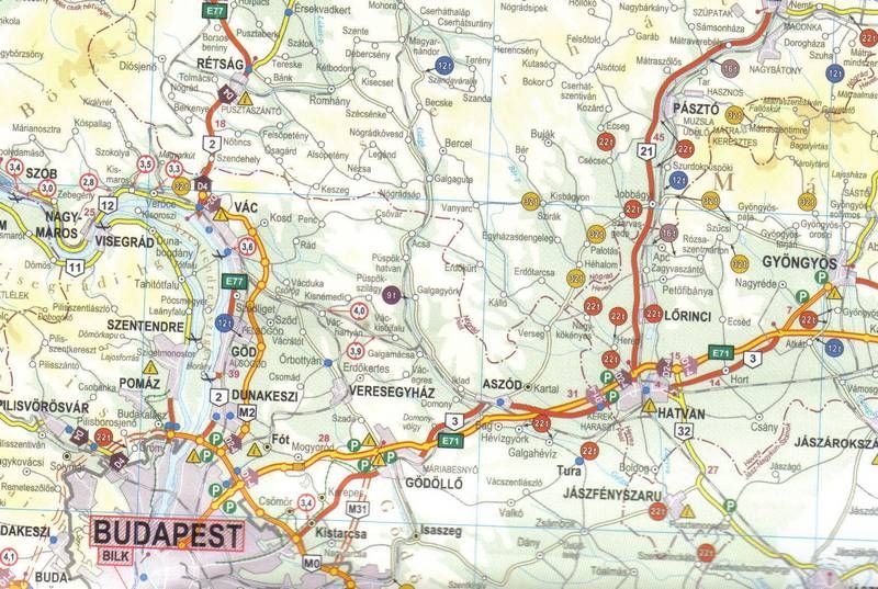 budapest kamionos térkép Magyarország kamionos térképe 100*70 cm   fóliás, fémléces   A  budapest kamionos térkép
