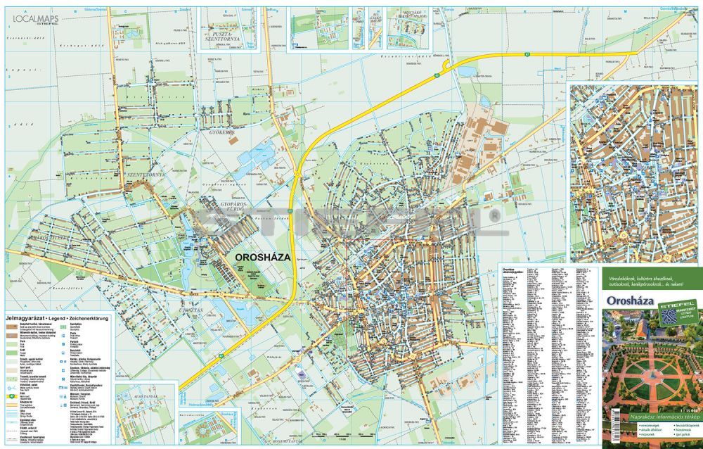 orosháza térkép Orosháza   hajtogatott várostérkép   A Lurdy Ház Térképbolt,Tel  orosháza térkép